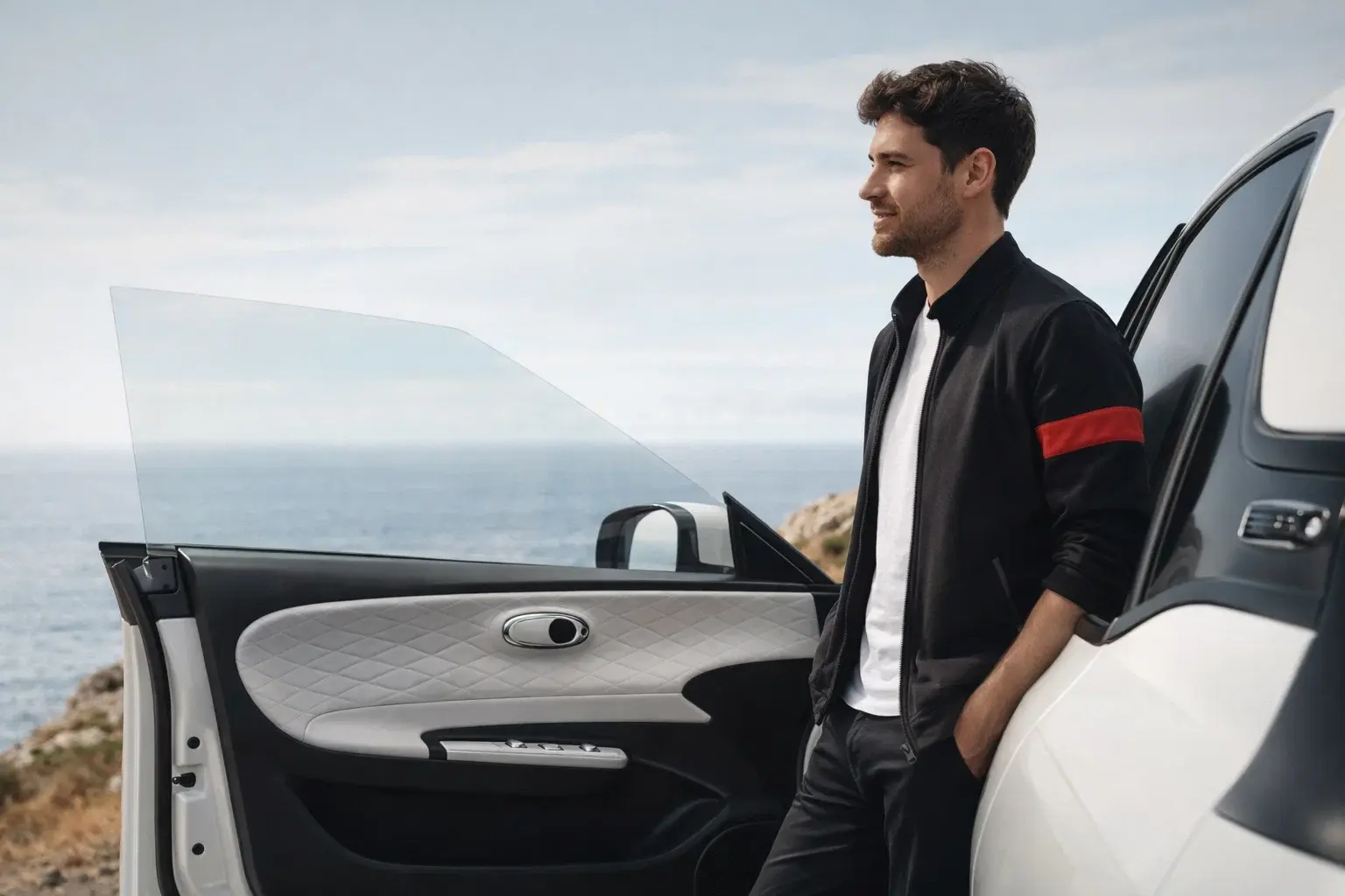 hombre manejando un nammi en salina