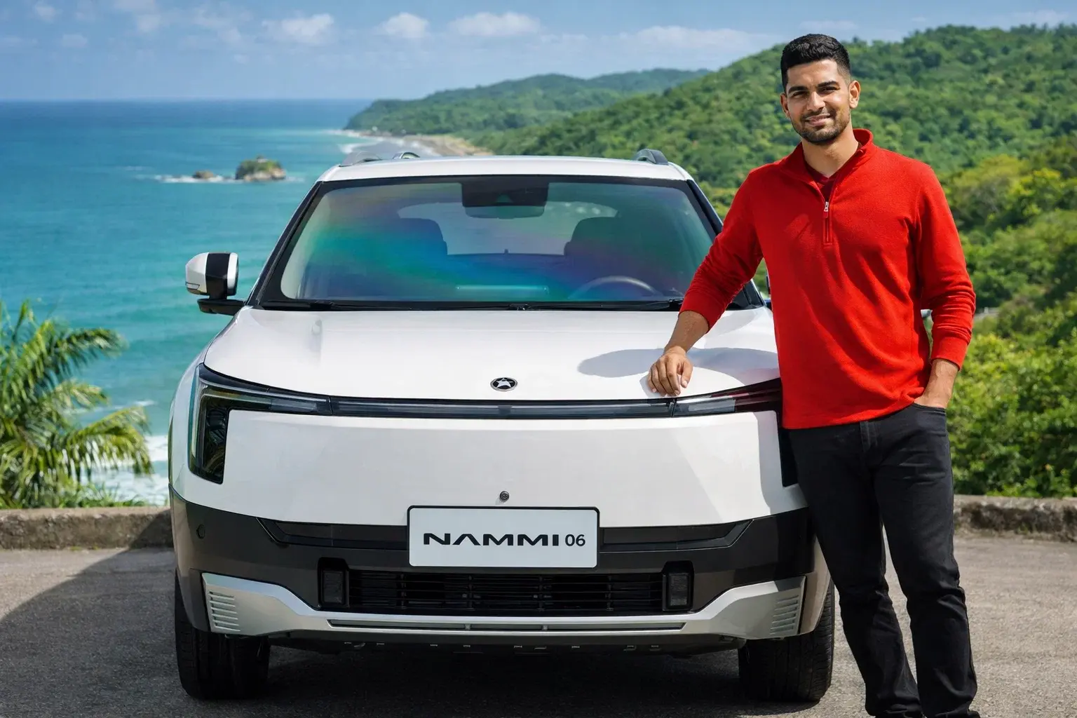 hombre manejando un nammi en esmeraldas